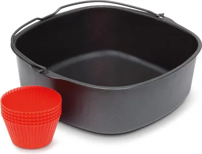 Produktbild von Philips Party-Kit für Airfryer, Grillrost und 7 Silikon-Muffinförmchen, passend für HD9200, HD9252 + HD9255 (HD9925/01)