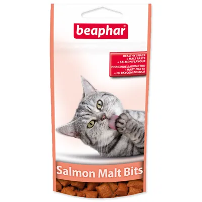 Productafbeelding van Beaphar Poepopjes, malt, zalmsmaak, 35g