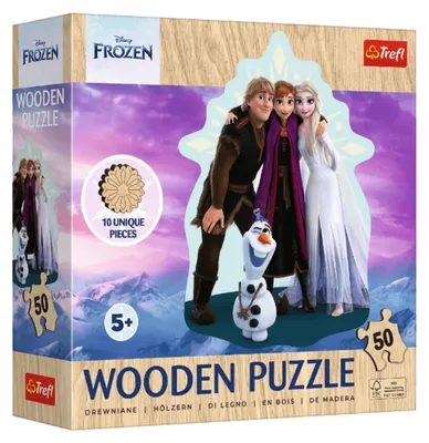 Zdjęcie produktu dla Trefl Puzzle drewniane Kraina Lodu 50 el. Ulubiona Kraina Lodu, 50 szt., Kreskówki, 5 lat(a)