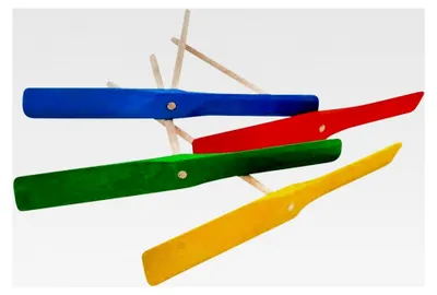 Produktbild von Holz Propeller Set mit 4 bunten Propellern