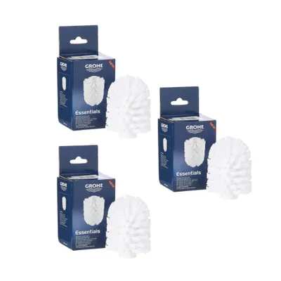 Produktbild von Grohe WC Bürste 40791001 3er Set Ersatz WC Bürstenkopf Chrom