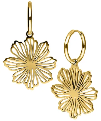 Produktbild von Wildcat Ohrringe - Fine Flower Hoops - Gold - Chirurgenstahl 316L - wasserfest, langlebig, hautverträglich, Gold