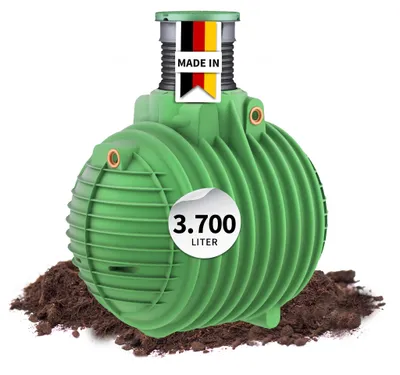 Productafbeelding van GARANTIA COLUMBUS verzamelput 3700 L met telescoop-domschacht + PE-deksel, AI-gegenereerde afbeelding