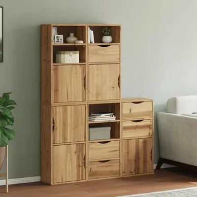 Productafbeelding van vidaXL Bijzetkastjes, 5 stuks, ODDA, 40x24x79 cm, massief grenenhout
