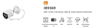 Obrázok produktu pre VIVOTEK C Series Ib9369 - Netzwerk-UEberwachungskamera - Bullet - Netzwerkkamera