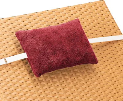 Produktbild von JEMIDI Nackenkissen Kopfkissen für Sonnenliege und Gartenstuhl 20x30cm - Frottee Nackenstütze Kopfstütze mit verstellbarem Gurt und Bezug abnehmbar