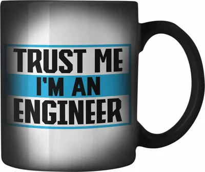 Produktbild von Trendation - Ingenieur Farbwechsel Zauber-Tasse Gadget Geschenk Ingeneur Karabiner Farbwechsel Zauber-Tasse Edelstahl Geschenkidee Lustig (Schwarz)