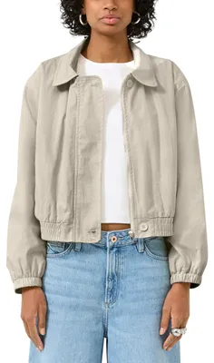 Produktbild von s.Oliver Outdoor-Jacke Blouson Oversize-Fit kurz mit Hemdkragen und Gummibündchen