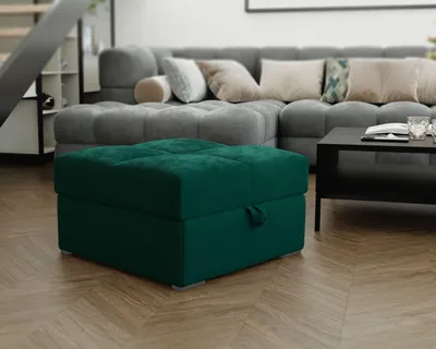 Produktbild von Masseno Polsterhocker MIZA Pouf Grün 65x65 cm