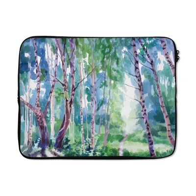 Produktbild von MuchoWow® Laptop Hülle 14 ZollBäume - Farben - Sommer Laptoptasche - Laptoptasche - Stoßsicher - Schutzhaube