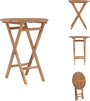 Produktbild von vidaXL Klappbarer Gartentisch 60 cm Teak Massivholz -  Gartentische