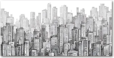Produktbild von Tulup® Glas-Bild - 100x50 -Wandkunst - Wandbild hinter gehärtetem Sicherheitsglas  - Sehenswürdigkeiten & Architektur - Wolkenkratzer - Grau