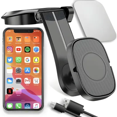 Magnetische Auto-Halterung, 18 cm, Saugnapf, für Smartphone