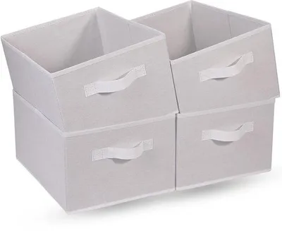 Image de Lot de 4 organiseurs pliables en tissu, 39 x 29 x 20 cm