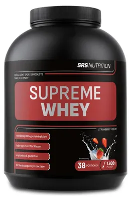 Produktbild von SRS Supreme Whey - 1900g - Dose Strawberry Yoghurt