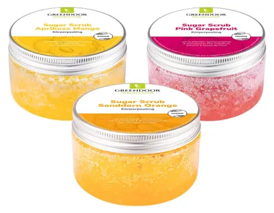 Produktbild von GREENDOOR Körperpeeling Sugar Scrub Set FRUCHT