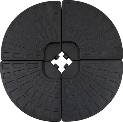 Produktbild von Outsunny Sonnenschirmgewicht 4-tlg. Schirmgewicht für Sonnenschirm mit 52 kg Wasser oder 68 kg Sand befüllbar HDPE Schwarz