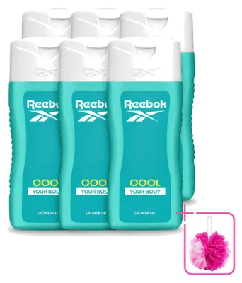 Produktbild von 6 x Reebok Cool Your Body Douchegel - 400 ml - Sparpackung - 6 Stücke