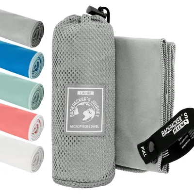 Produktbild von Mikrofaser Reisehandtuch Set S, M, L, XL - Schnelltrocknend und Kompakt