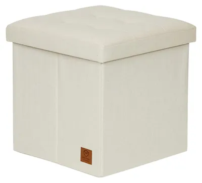 Sitzwürfel mit Stauraum, beige, 40 Liter, 38x38x38 cm