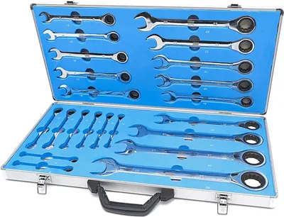Immagine prodotto di Set di chiavi a cricchetto combinate 6-32 mm, 22 pezzi, Hbm