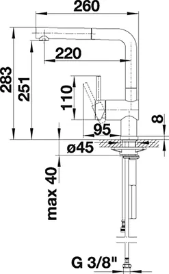 Produktbild von BLANCO LINUS-S, Standard, Chrom, Metall, Hebelgriffe, Einzelbild, Deutschland