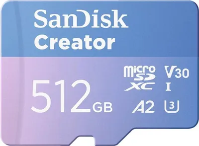 Zdjęcie produktu dla SanDisk Creator MicroSD 512GB (SDSQXAV-512G-GN6MS)