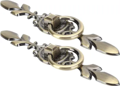 Produktbild von 2 Sets Ring Ring Runde ein Lochgriff Knopf fr Kchenschrank Schrank Tr Schublade231 Gro?e antike Bronze