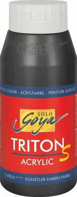 Produktbild von KREUL Acrylfarbe SOLO Goya TRITON S schwarz 750ml Flasche