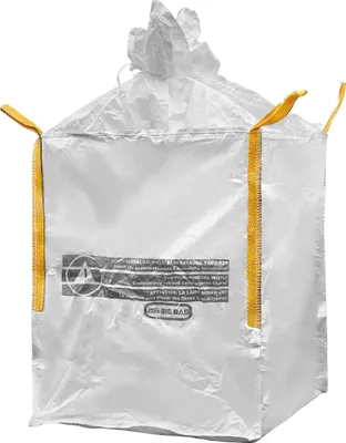 Produktbild von XXL 2,5 m³ KMF Big Bag Transportsack 135x135x130cm extra groß Entsorgung Dämmwolle Glaswolle Mineralwolle KMF Traglast 250kg mit Schürze verschließbar Gewebesack