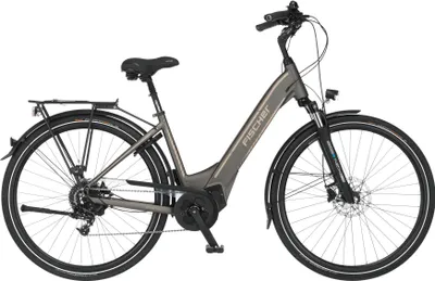 Produktbild von FISCHER E-Bike Pedelec City CITA 6.0i, Rahmenhöhe 44 cm, 28 Zoll, Akku 504 Wh, Mittelmotor, tiefer Einstieg, Kettenschaltung, Brose Display, grau