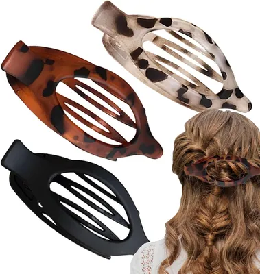 Productafbeelding van Platte eendensnavelhaarclips, 3 stuks met antislipgreep