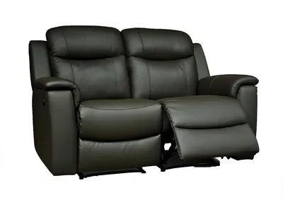 Produktbild von 2-Sitzer Ledersofa EVASION mit Relaxfunktion - Schwarz