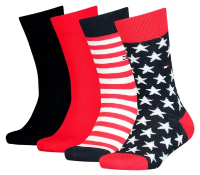 Productafbeelding van Tommy Hilfiger uni kindersokken, "Stars & Stripes" model, klassieke uitvoering, Tommy Original, maat 27-30