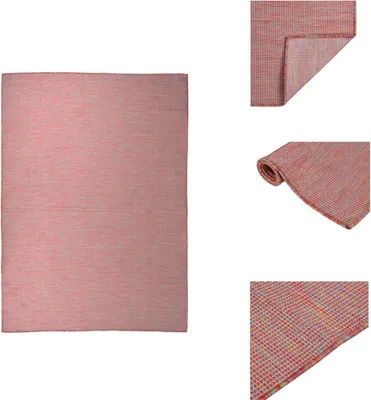 Image de vidaXL Tapis d'extérieur, tissage plat, 200x280 cm, rouge - Tapis