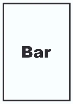 Produktbild von Bar Schild mit Text Pub Kneipe hochkant A4 Rückseite selbstklebend