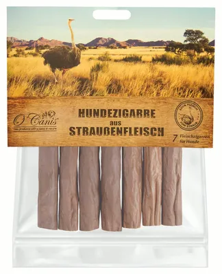 Produktbild von Fleischstangen Hundezigarren Straußenfleisch 180 g, 7 Stück