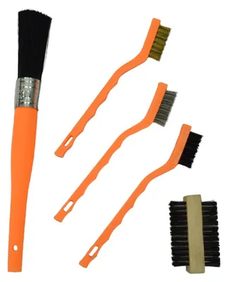 Produktbild von Drahtbürstenset 5tlg. Bürstensatz Nylon-, Stahl und Messing-, Bürsten