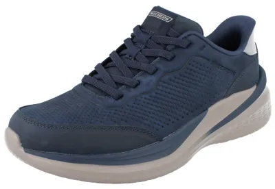 Produktbild von SKECHERS Slip-ins Slade 2.0 Herren Sneaker blau Glattleder Synthetik - Größe: 43