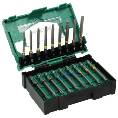 Produktbild von HiKOKI Bit-Box,75mm,magn.Bith.,Größe II,18-tlg. (1Stk.)