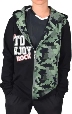 Produktbild von BEZLIT Jungen Sweatjacke mit Kapuze Schwarz-Olivegrün 110