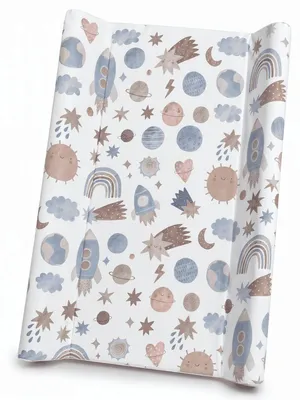 Produktbild von Wickelauflage 50x70 cm - stabile Wickeltischauflage fürs Babybett - abwaschbare Wickelunterlage mit Lineal