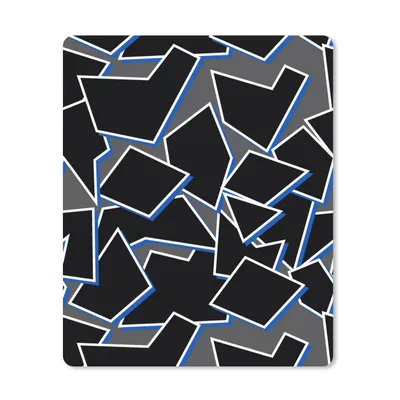 Produktbild von MuchoWow® Mauspad Mousepad Formen - Geometrie - Schwarz - Design 19x23 cm - Mousepads - Maus Mat - Pad - Mausunterlage - Mauspads - Spielen
