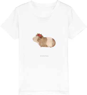 Produktbild von Mr. & Mrs. Panda Kleinkinder T-Shirt Meerschweinchen Weisheit 9-11 Jahre (134/146) - Weiß - Geschenk, Wunder, Kleinkind, Wunderland, Motivation, Lustige Sprüche, Spruch