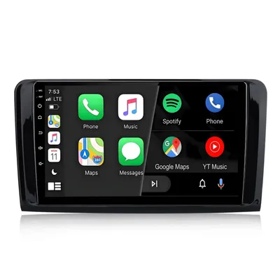 Produktbild von Autoradio 4GB+64GB Android 14 Octa-Core für Mercedes-Benz ML W164 2005-2012 – kabelloses CarPlay & Android Auto, GPS, DSP, Bluetooth 5.0