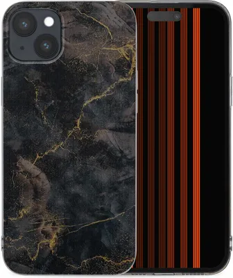 Produktbild von imoshion Design Hülle iPhone 15 Plus - Black Marble Transparent