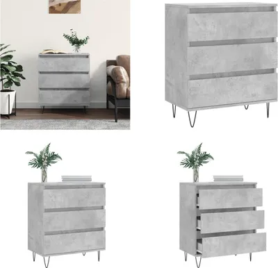 Produktbild von vidaXL Sideboard Betongrau 60x35x70 cm Holzwerkstoff - Sideboard - Sideboards - Lagerschrank - Buffet