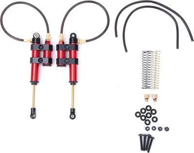 Zdjęcie produktu dla 2 sztuki metalowych amortyzatorów RC z akcesoriami sprężynowymi do samochodu SCX10 D90 TRX4 1/10