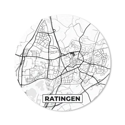 Produktbild von MuchoWow® Mauspad Mousepad Karte - Ratingen - Karte - Stadtplan 50x50 cm - Mousepads - Maus Mat - Pad - Mausunterlage - Vinyl