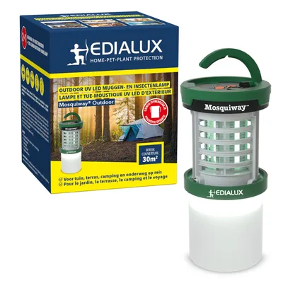 Produktbild von Edialux LED UV Insektenvernichter für außen, tragbare Mückenlampe mit Hochspannungsnetz,